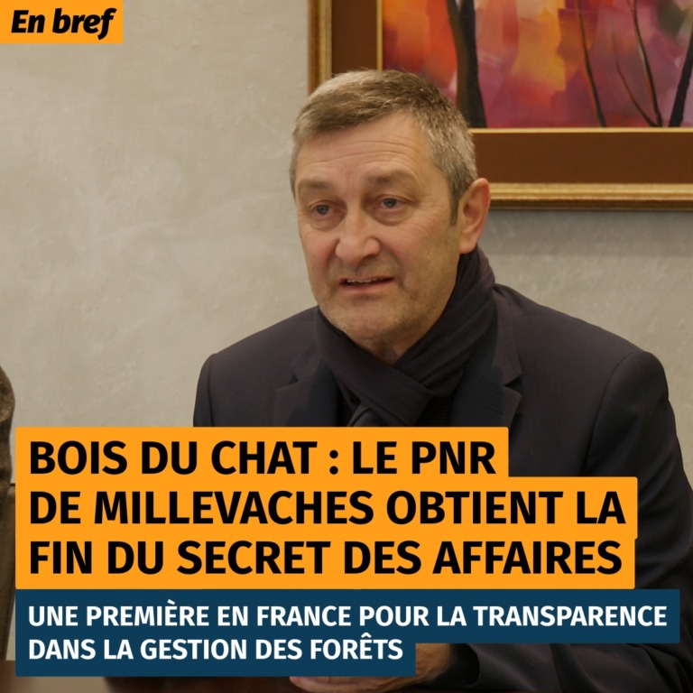 Philippe Brugère, président du Parc naturel régional (PNR) de Millevaches, s'adresse aux journalistes.