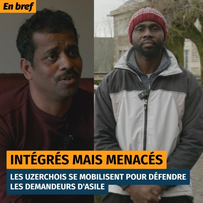 Deux images, à gauche avec un Bangladeshi de 50 ans, et un plus jeune homme nigérian à droite.